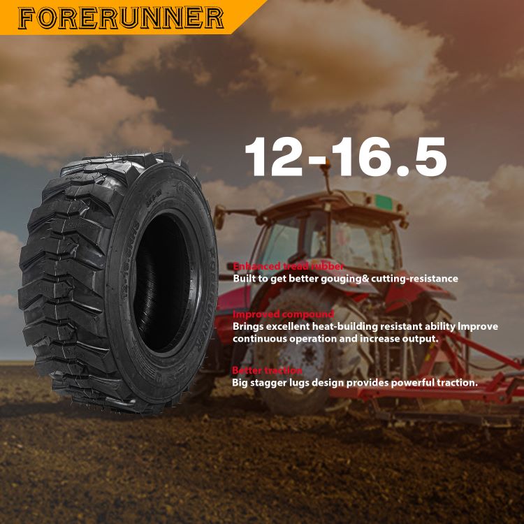 12x16.5 SKS Skid Steer Tires 12PR 2Pcs / 4Pcs