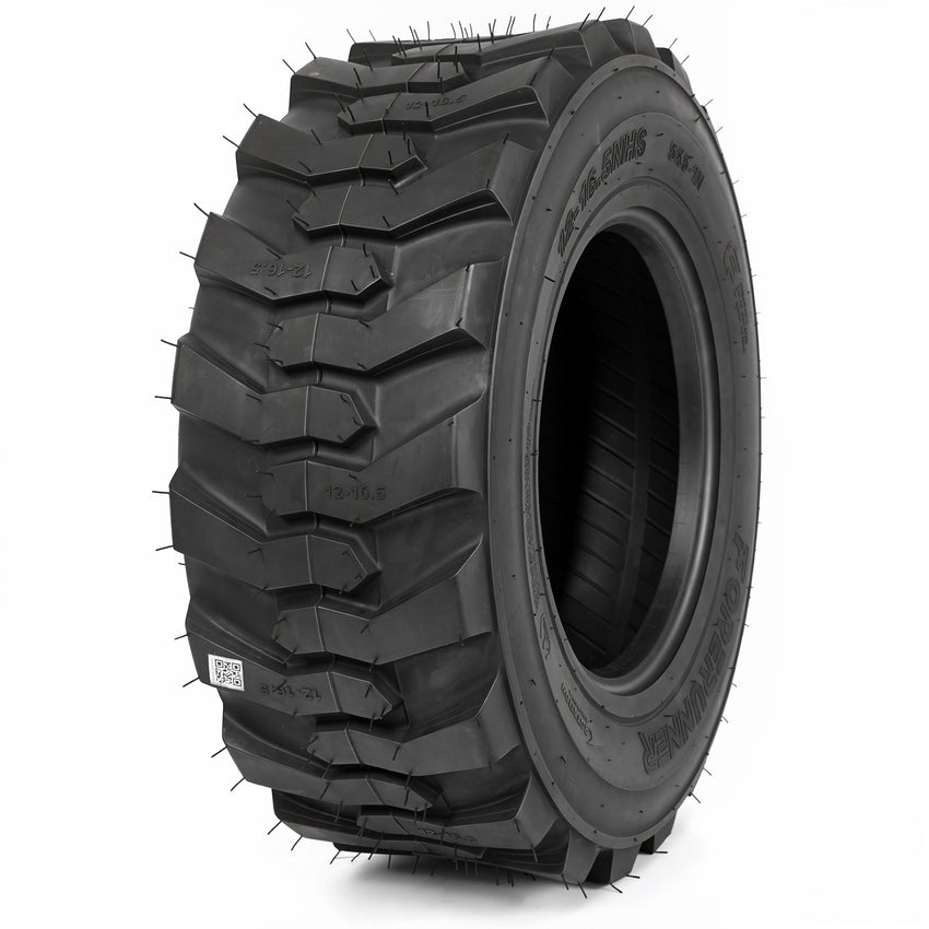 2-Pack 12x16.5 SKS Skid Steer Tires 12-Ply Rated Industrial Construction Replacement Tires
