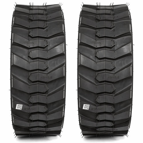 2-Pack 12x16.5 SKS Skid Steer Tires 12-Ply Rated Industrial Construction Replacement Tires