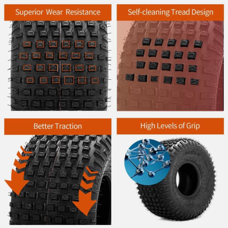 2-Pack 22x11-8 ATV / UTV All-Terrain Tires 6-Ply Rated