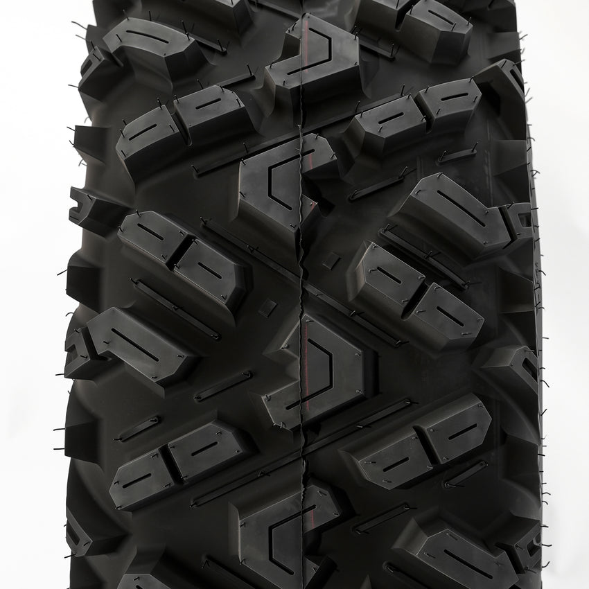 25x8-12 & 25x10-12 ATV/UTV All-Terrain Tires 6-Ply Rated Staggered Front & Rear Off-Road Tire Set