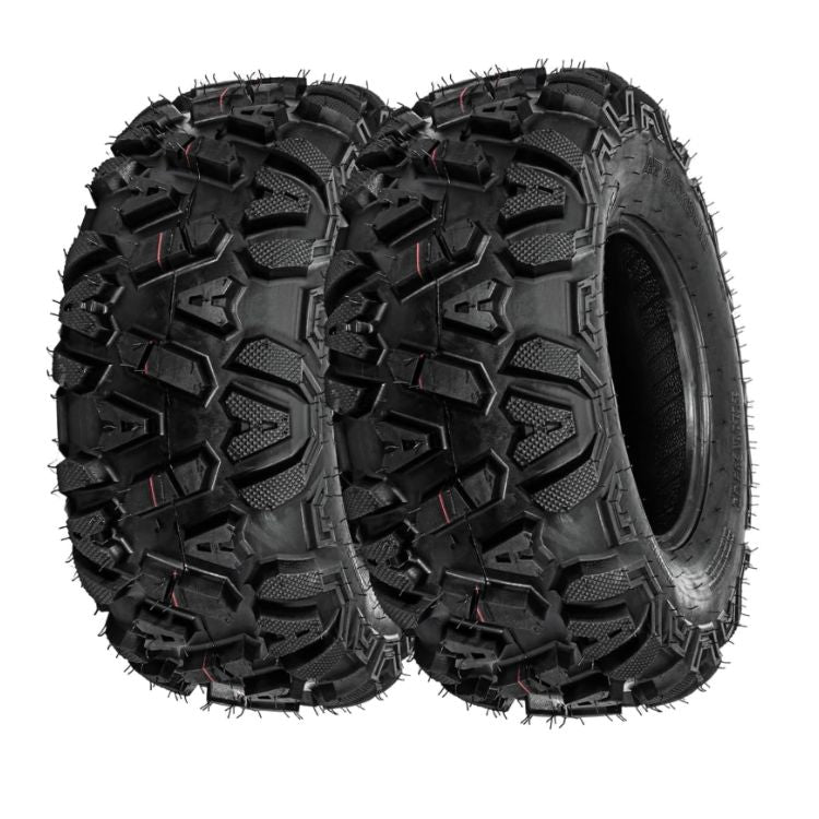 24x8-12 & 24x9-11 KNIGHT All-Terrain ATV/UTV Tires 6-Ply Tire Set
