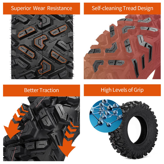 25x8-12 25x10-12 ATV / UTV All-Terrain Tires 6PR 2Pcs / 4Pcs