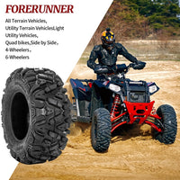 25x8-12 & 25x10-12 ATV / UTV Tires 6-Ply Rated KNIGHT Pattern Smooth Ride All-Terrain Off-Road Tire Set