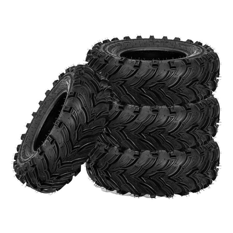 25x8-12 & 25x10-12 ATV / UTV Tires 6-Ply Rated MARS-B Pattern High-Grip Self-Cleaning Mud & Trail Tire Set