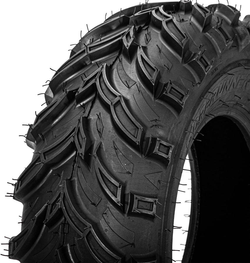 25x8-12 & 25x10-12 ATV / UTV Tires 6-Ply Rated MARS-B Pattern High-Grip Self-Cleaning Mud & Trail Tire Set