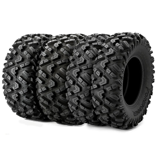 25x8-12 & 25x10-12 ATV/UTV All-Terrain Tires 6-Ply Rated Staggered Front & Rear Off-Road Tire Set