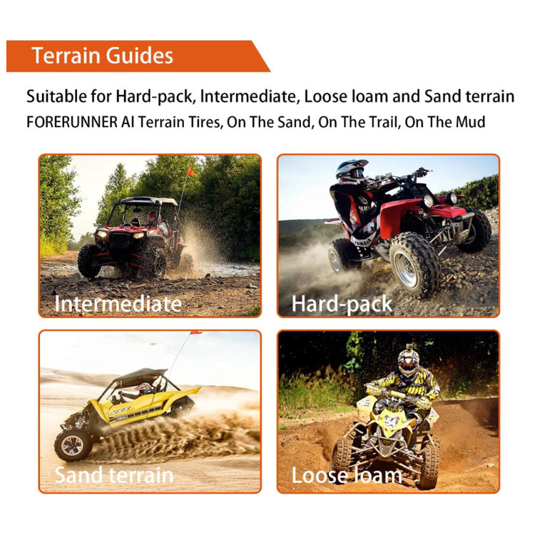 26x9-12 & 26x11-12 6-Ply KNIGHT All-Terrain ATV/UTV Tires Trail Dirt & Gravel