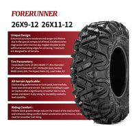 26x9-12 & 26x11-12 6-Ply KNIGHT All-Terrain ATV/UTV Tires Trail Dirt & Gravel