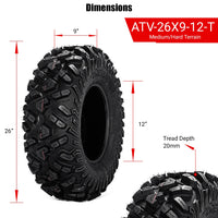 26x9-12 ATV / UTV All-Terrain Tires 6PR 2Pcs / 4Pcs