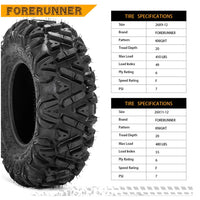 26x9-12 & 26x11-12 6-Ply KNIGHT All-Terrain ATV/UTV Tires Trail Dirt & Gravel