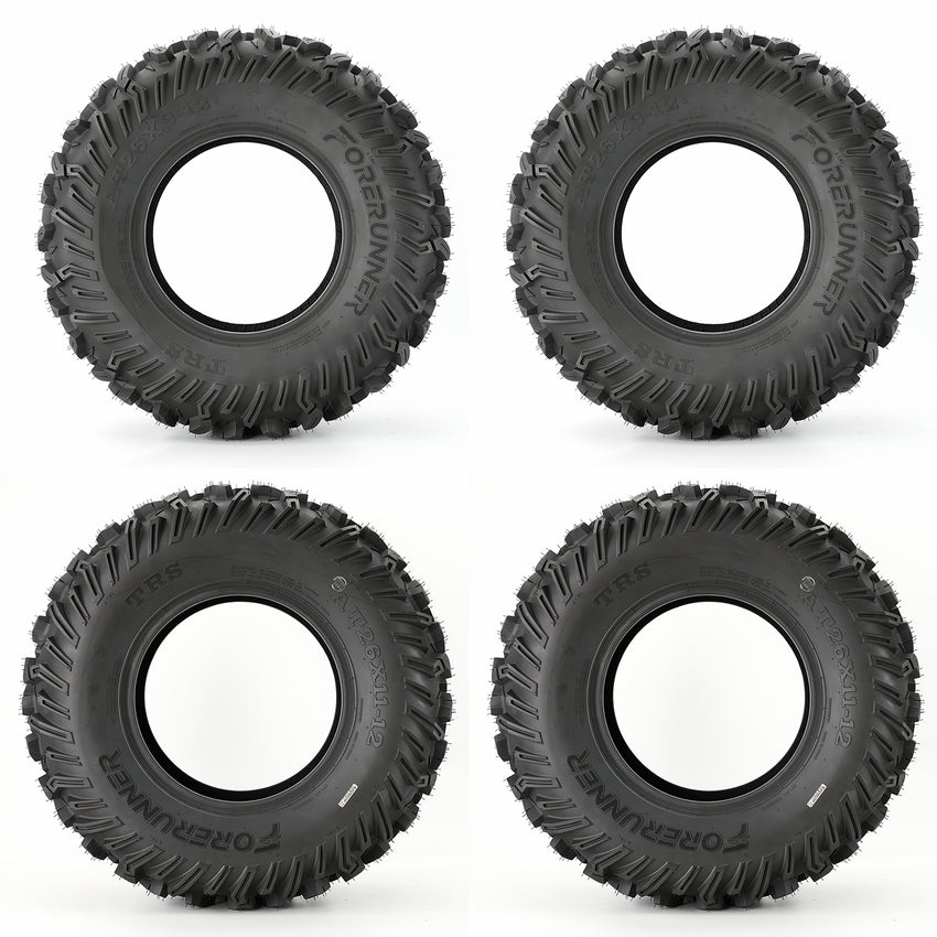 26x9-12 & 26x11-12 All-Terrain ATV/UTV Tires 6-Ply Rated Staggered Front & Rear Off-Road Tire Set