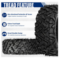 26x9-14 & 26x11-14 ATLAS All-Terrain 6-Ply ATV/UTV Tires Loose Dirt Mud Uneven Trails