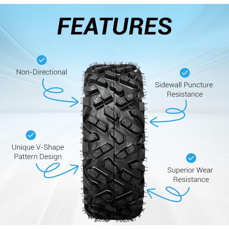 26x9-14 & 26x11-14 ATLAS All-Terrain 6-Ply ATV/UTV Tires Loose Dirt Mud Uneven Trails