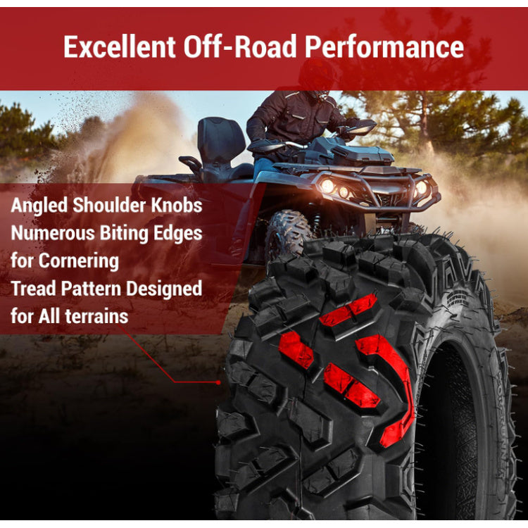 26x9-14 & 26x11-14 ATLAS All-Terrain 6-Ply ATV/UTV Tires Loose Dirt Mud Uneven Trails