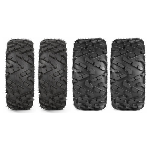 27x9-12 & 27x11-12 All-Terrain ATV/UTV Tires 6-Ply Rated Axle-Matched Front & Rear Off-Road Tire Set