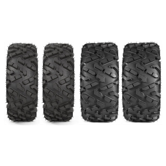 27x9-12 & 27x11-12 All-Terrain ATV/UTV Tires 6-Ply Rated Axle-Matched Front & Rear Off-Road Tire Set