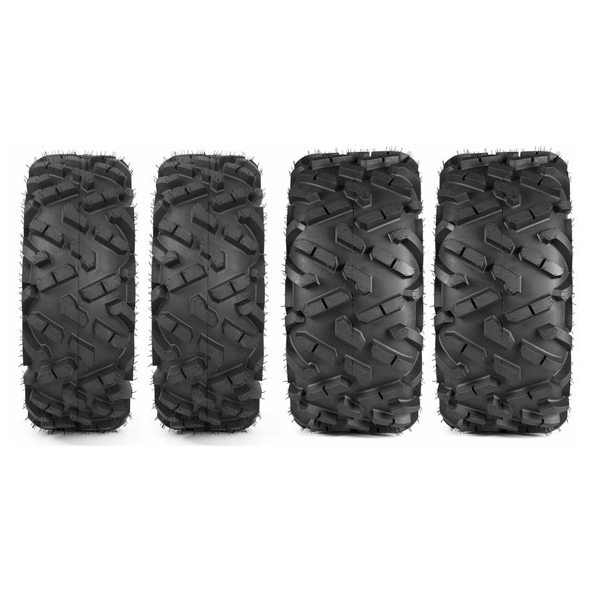 27x9-12 & 27x11-12 All-Terrain ATV/UTV Tires 6-Ply Rated Axle-Matched Front & Rear Off-Road Tire Set