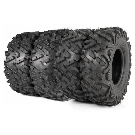 27x9-12 & 27x11-12 All-Terrain ATV/UTV Tires 6-Ply Rated Axle-Matched Front & Rear Off-Road Tire Set