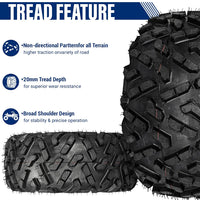 27x9-14 & 27x11-14 ATLAS 6-Ply All-Terrain ATV/UTV Tires Hard-Pack Soft Terrain & Sand