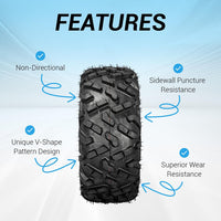 27x9-14 & 27x11-14 ATLAS 6-Ply All-Terrain ATV/UTV Tires Hard-Pack Soft Terrain & Sand