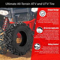 27x9-14 & 27x11-14 ATLAS 6-Ply All-Terrain ATV/UTV Tires Hard-Pack Soft Terrain & Sand