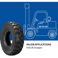 2pcs 6.00-9 QH201 Forklift Pneumatic Tires 10-Ply Heavy Duty Industrial Trail Tyres with Inner Tubes