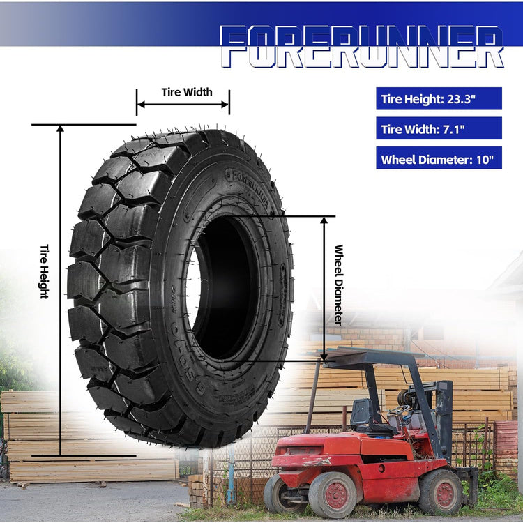 2pcs 6.5-10 QH201 12Ply Forklift Tires Industrial Tire with Inner Tube