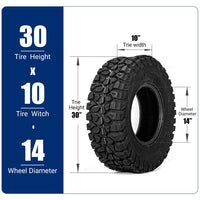 30X10-14 UTV All-Terrain Tires 10PR 2Pcs / 4Pcs
