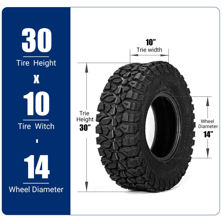 30X10-14 UTV All-Terrain Tires 10PR 2Pcs / 4Pcs