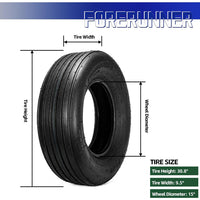 2pcs 9.5L-15 QH641 8Ply Agricultural Flotation Tire Farm Implement Tires for Wagon Baler Spreader Trailer Tractor