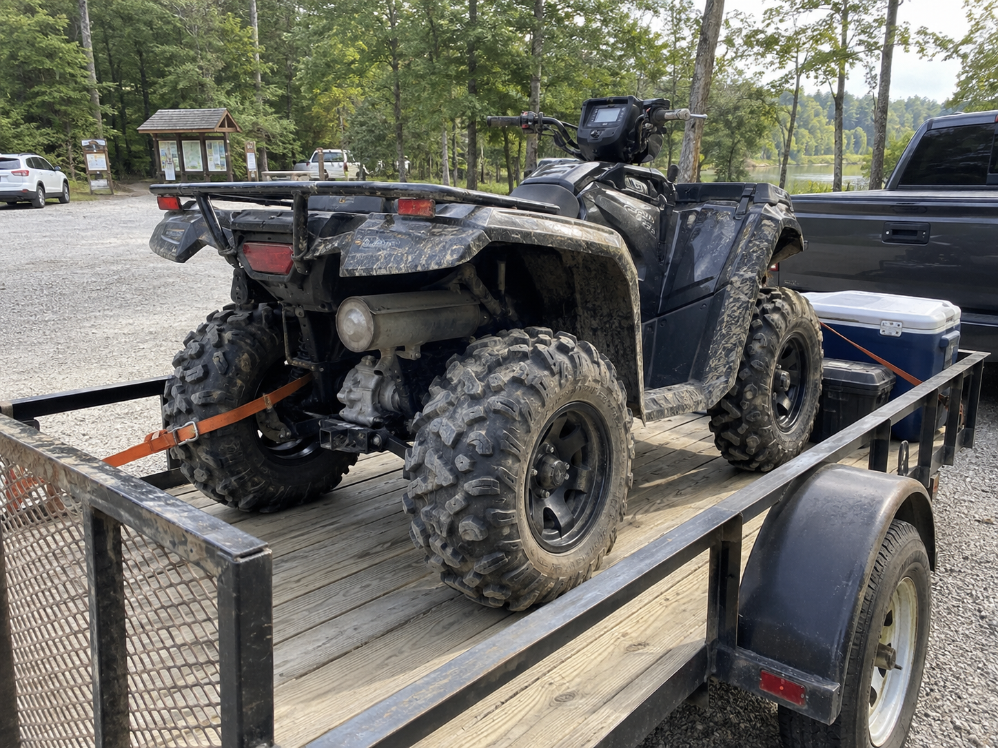 Customer ATV on a trailer